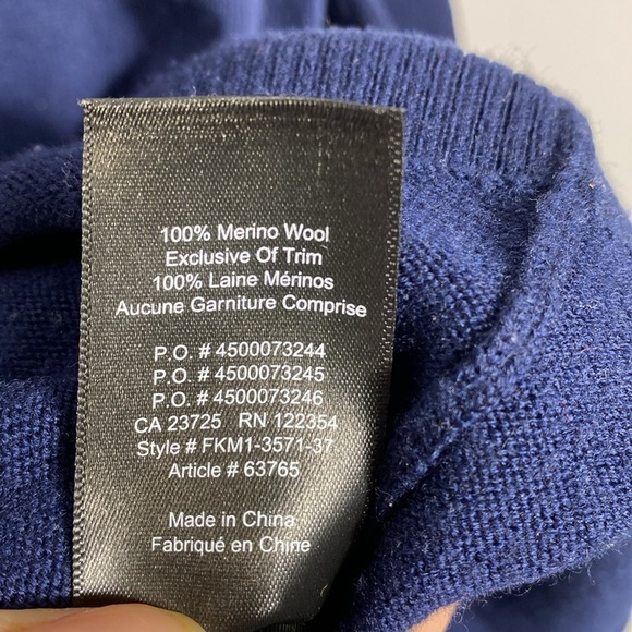 Babaton women’s Navy Sweater 100% merino wool size large - Picture 10 of 11